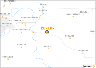 map of Rowena