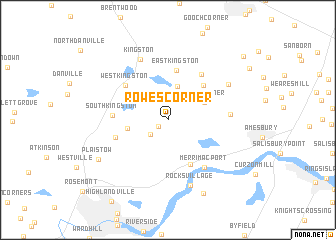 map of Rowes Corner