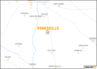 map of Rowesville