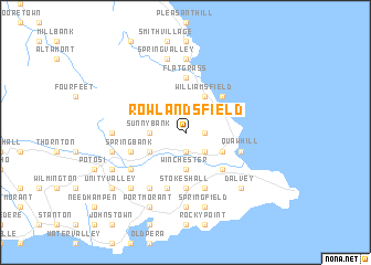 map of Rowlandsfield