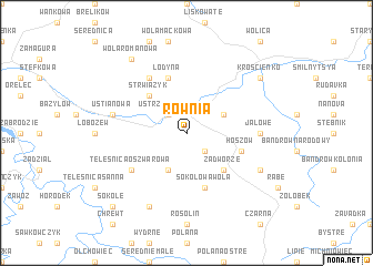 map of Równia