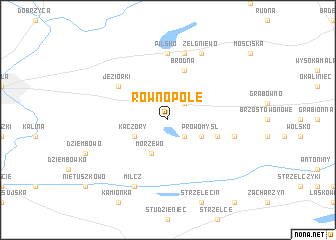 map of Równopole