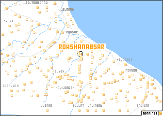 map of Rowshan Ābsar