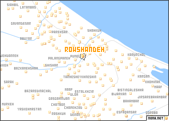 map of Rowshandeh