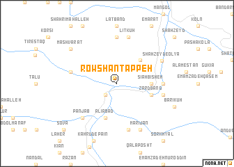 map of Rowshan Tappeh