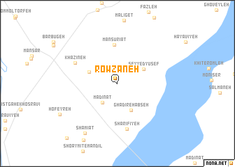 map of Rowzaneh