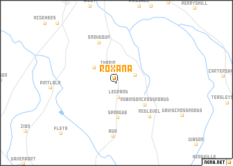 map of Roxana