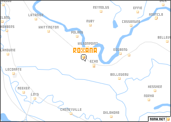 map of Roxana