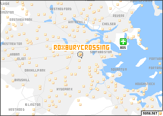 map of Roxbury Crossing