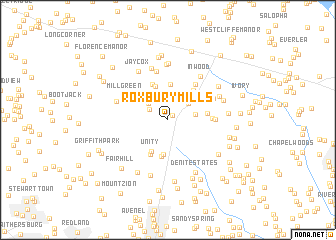 map of Roxbury Mills