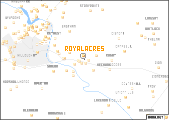 map of Royal Acres