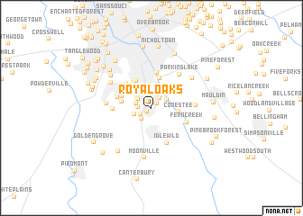map of Royal Oaks