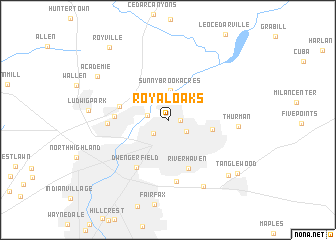 map of Royal Oaks