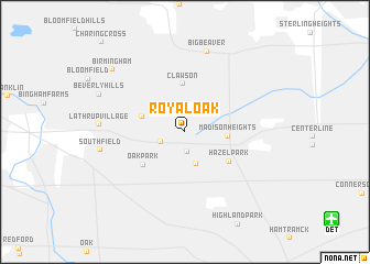 map of Royal Oak