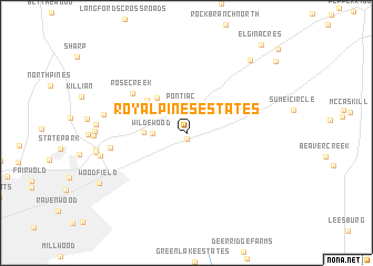 map of Royal Pines Estates