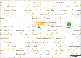 map of Royat