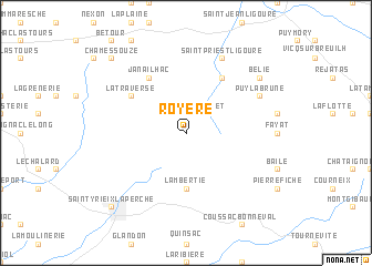 map of Royère