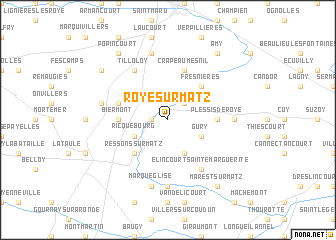 map of Roye-sur-Matz