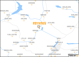 map of Røyknes