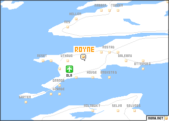 map of Røyne