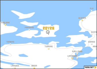 map of Røyra