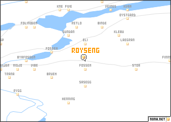 map of Røyseng