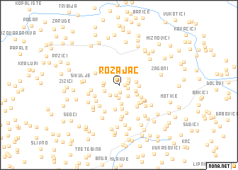 map of Rožajac