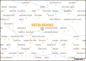 map of Róża Łosiniec