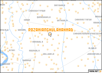 map of Roza Miān Ghulām Ahmad