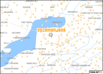 map of Roza Miān Jāna