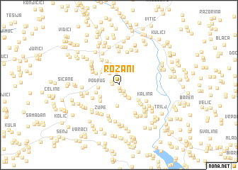 map of Rožani