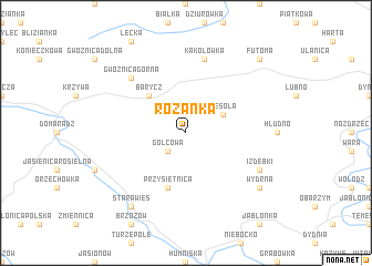 map of Różanka