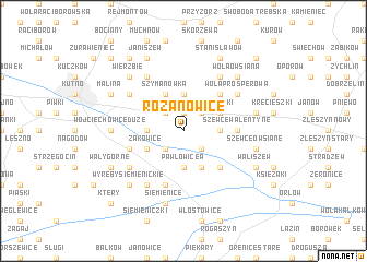 map of Różanowice