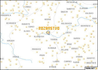 map of Rožanstvo