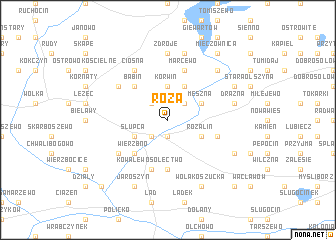 map of Róża