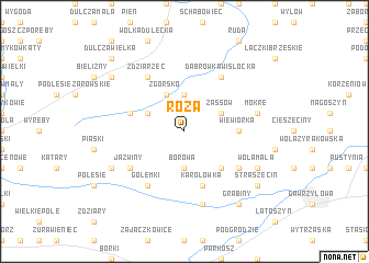 map of Róża