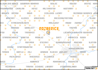 map of Rozběřice