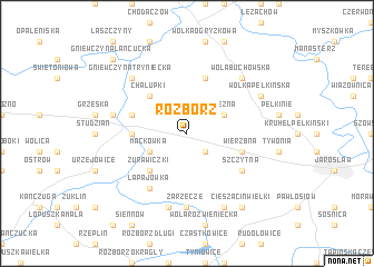 map of Rozbórz