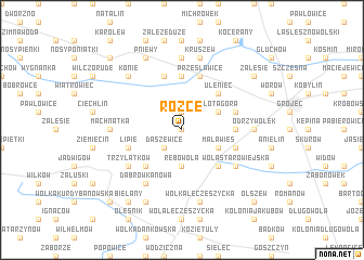 map of Różce