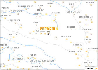 map of Roždanik