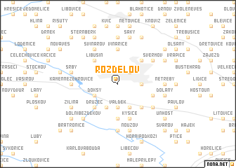 map of Rozdělov