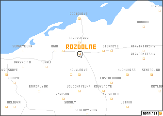 map of Rozdolʼne