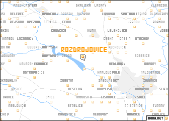 map of Rozdrojovice