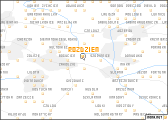 map of Rozdzień