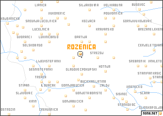 map of Roženica