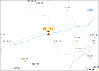 map of Rozēni