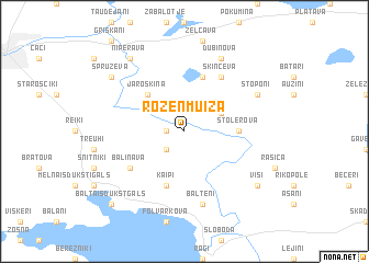 map of Rozenmuiža