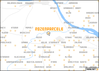 map of Rożen Parcele