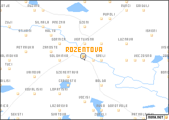 map of Rozentova