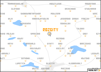 map of Różgity